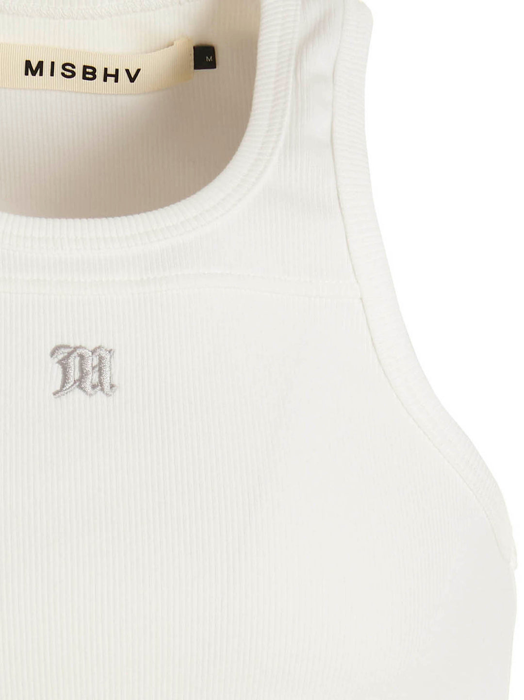 Logo Embroidery Tank Top Tops White