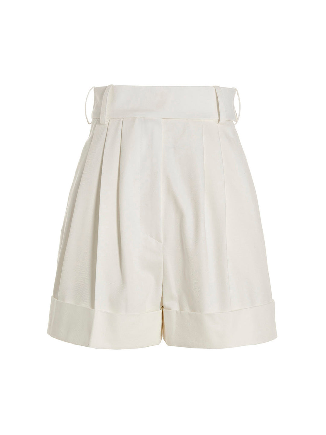 Shorts with front pleats