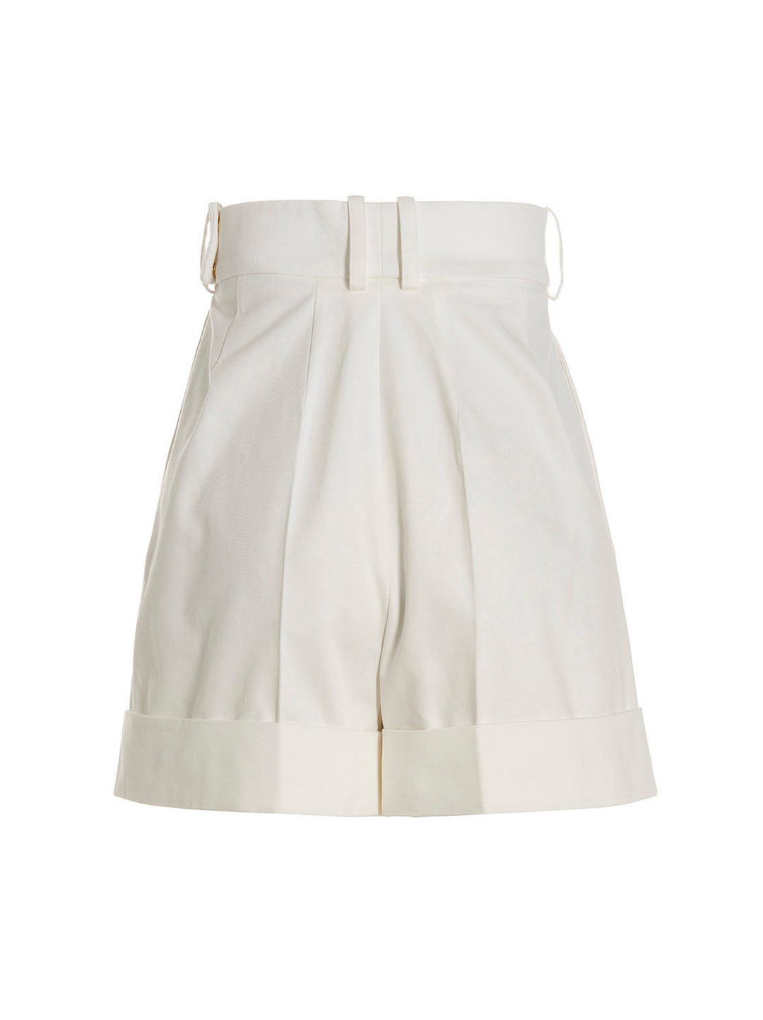 Shorts with front pleats