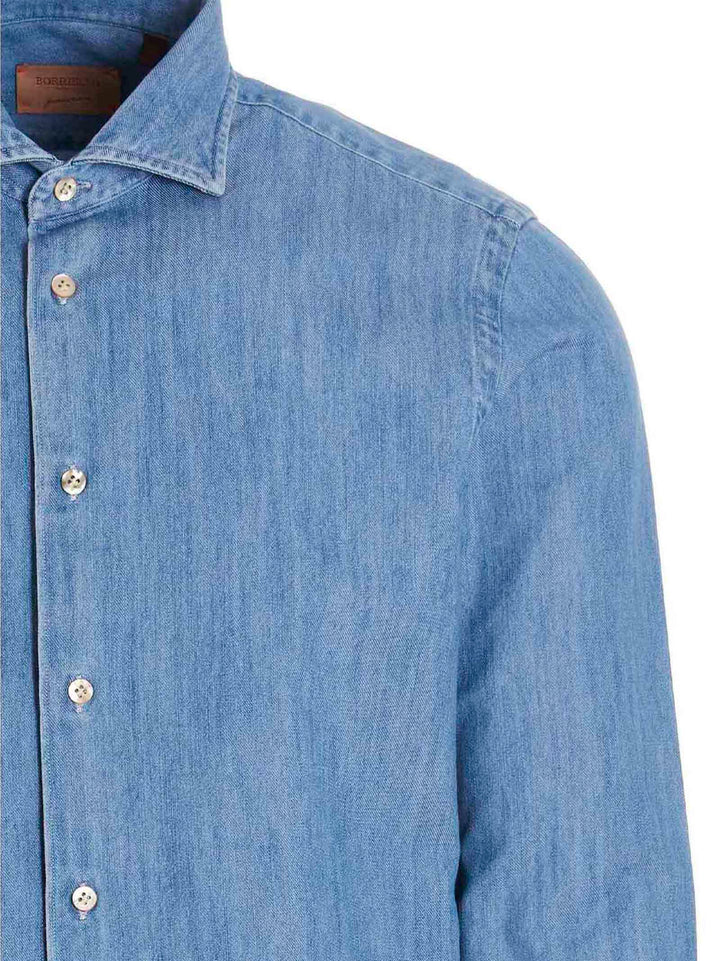 Denim-effect shirt