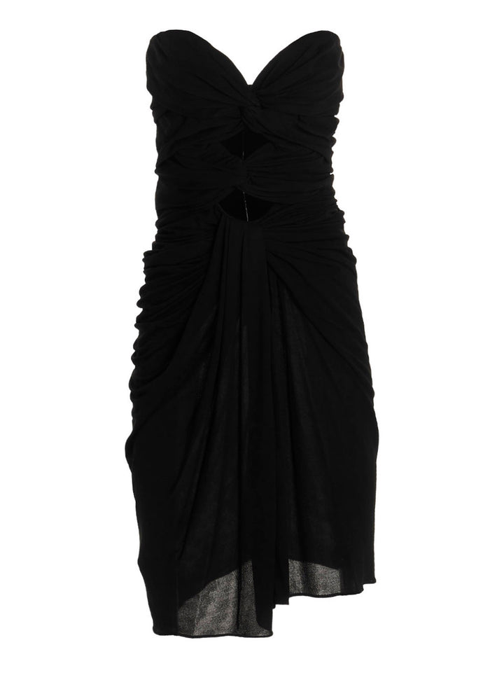 Draped Cut Out Dress Dresses Black