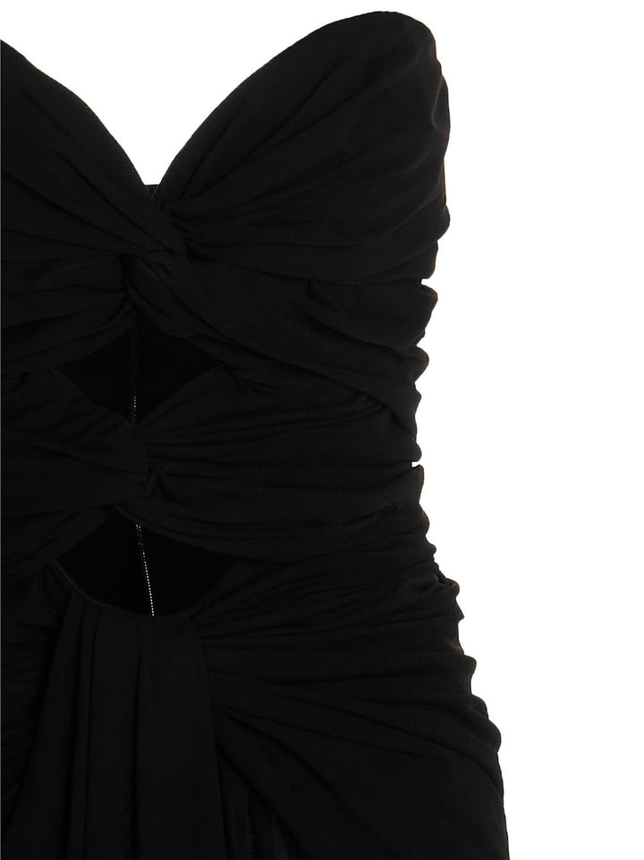 Draped Cut Out Dress Dresses Black