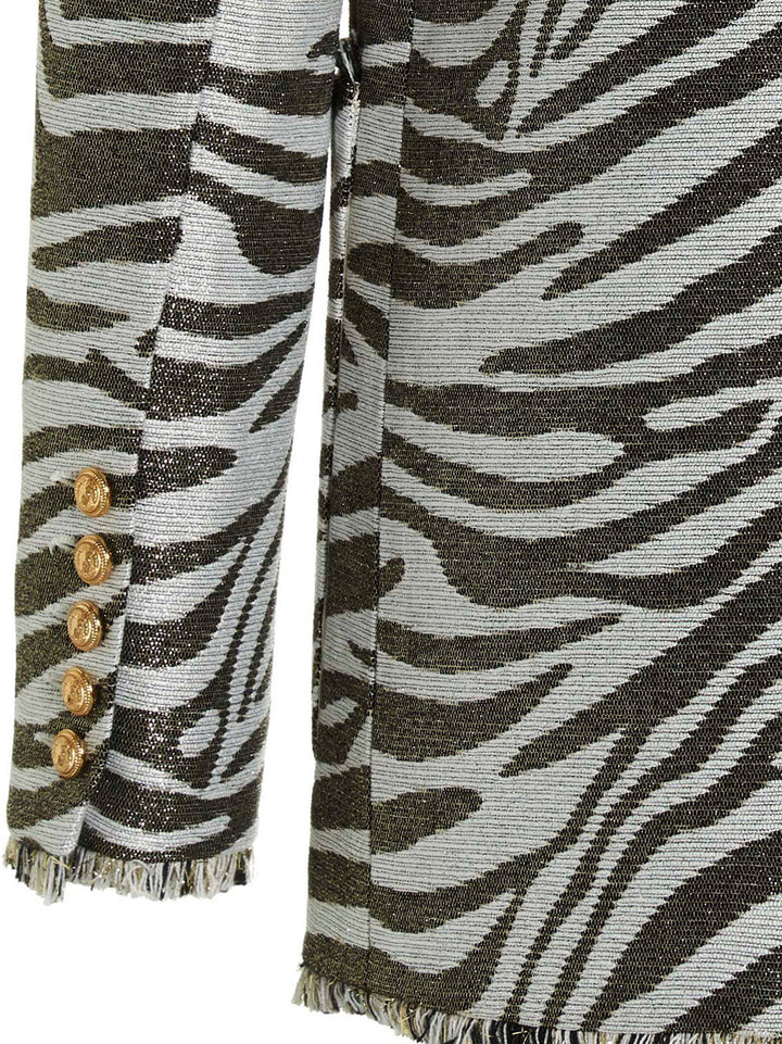 Zebra Blazer Jackets Multicolor