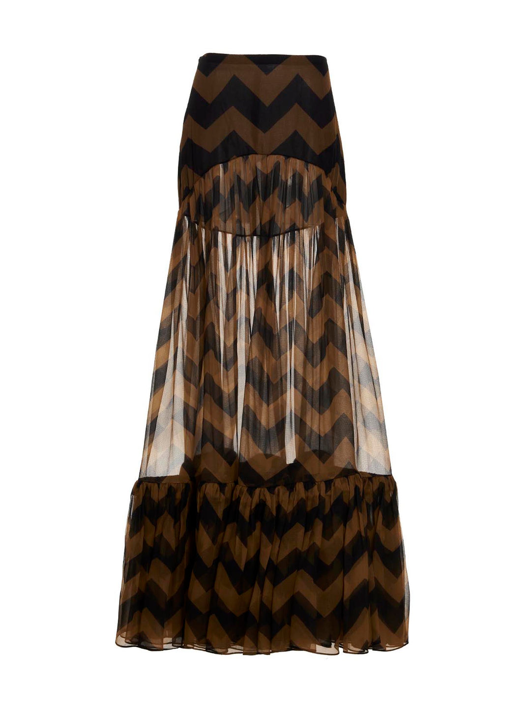 Chevron Long Skirt Skirts Multicolor