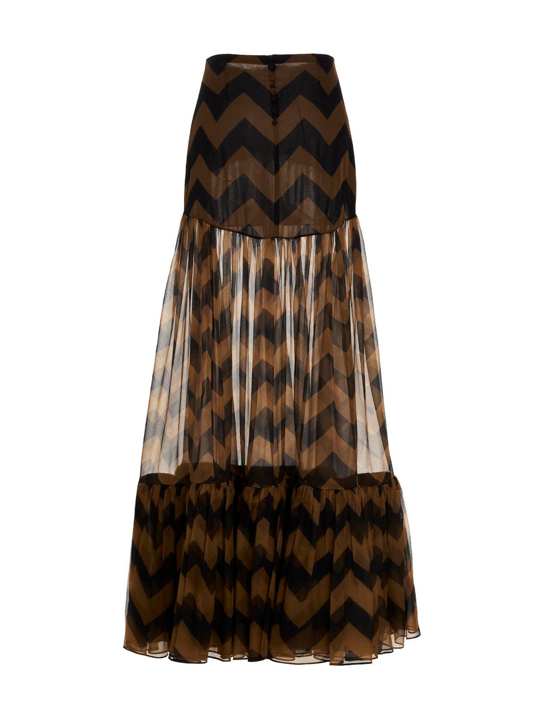 Chevron Long Skirt Skirts Multicolor