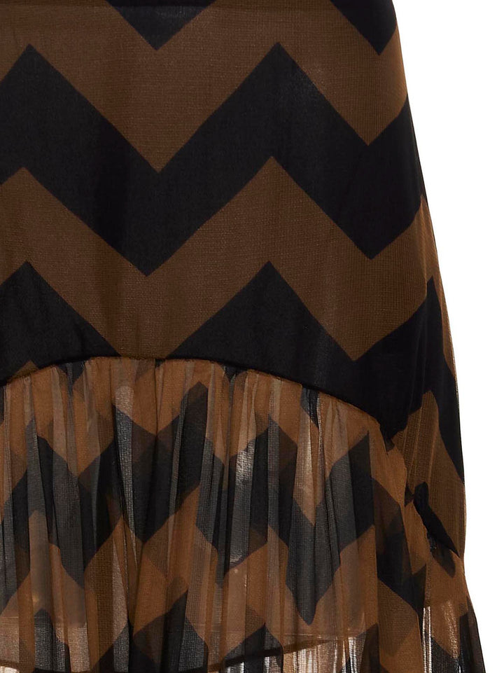 Chevron Long Skirt Skirts Multicolor