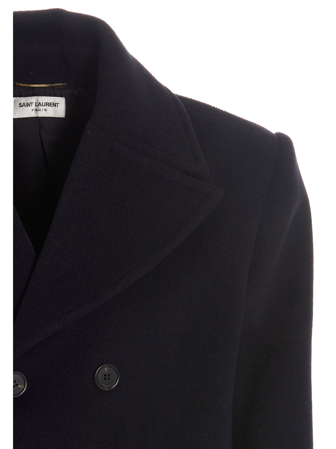 Wool Double Breast Coat Coats, Trench Coats Blue