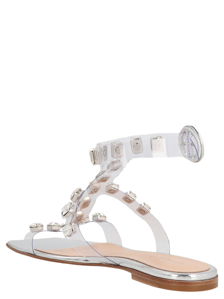 Crystal Crash Sandals Silver