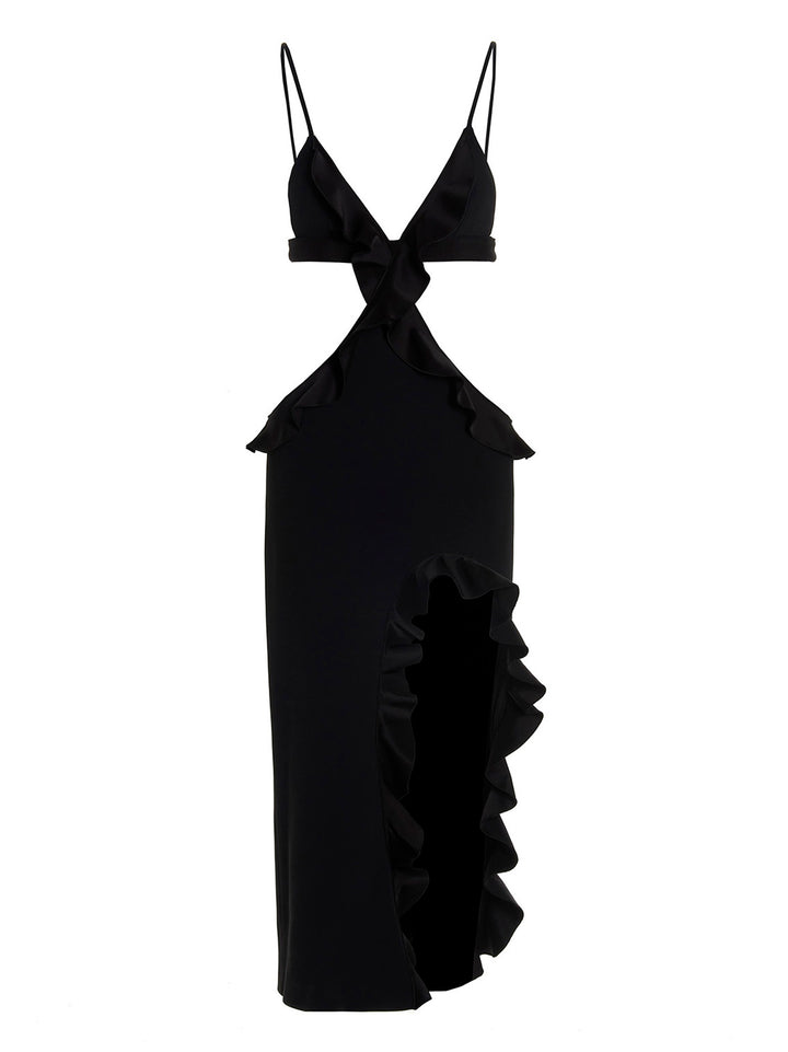 'Crossbody & Open Leg Ruffle' dress