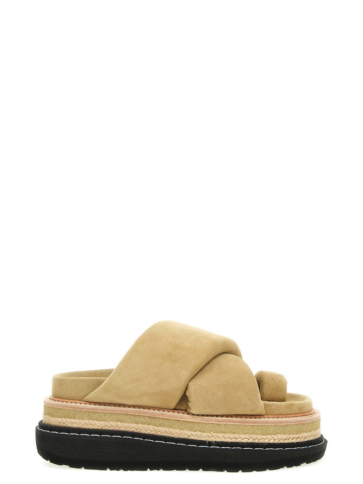 Multiple Sole Sandals Beige