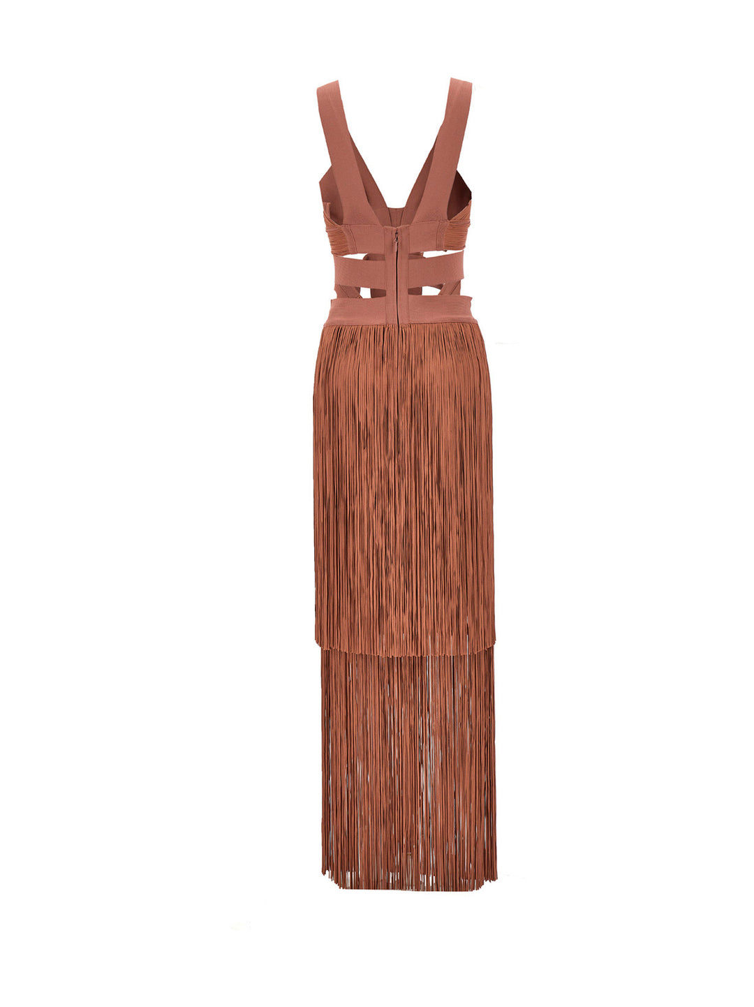 'Low Waist Banded Fringe' dress