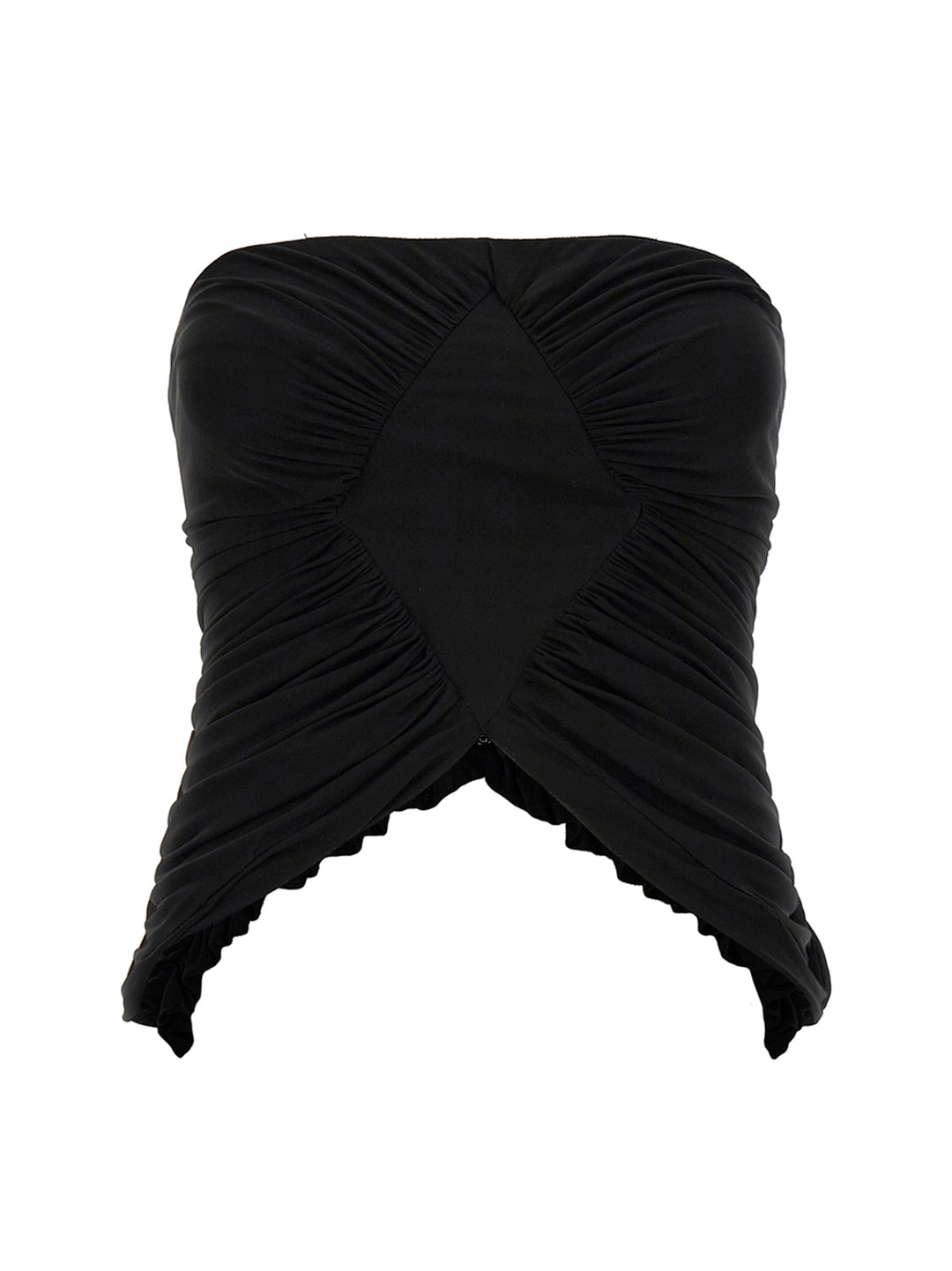 Jersey Bustier Top Tops Black