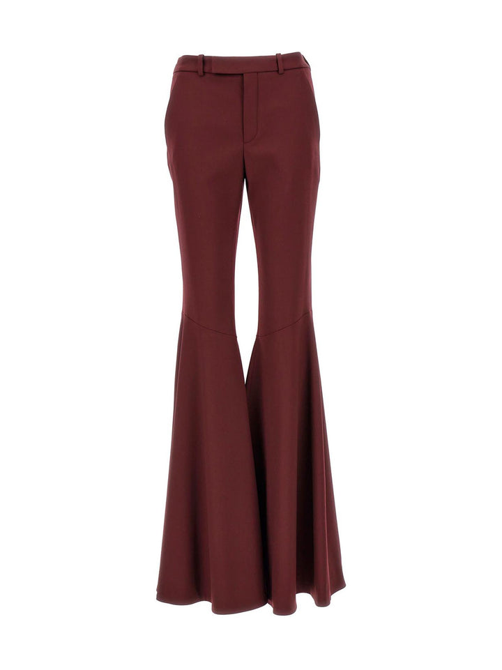 Flared Leg Pants Bordeaux