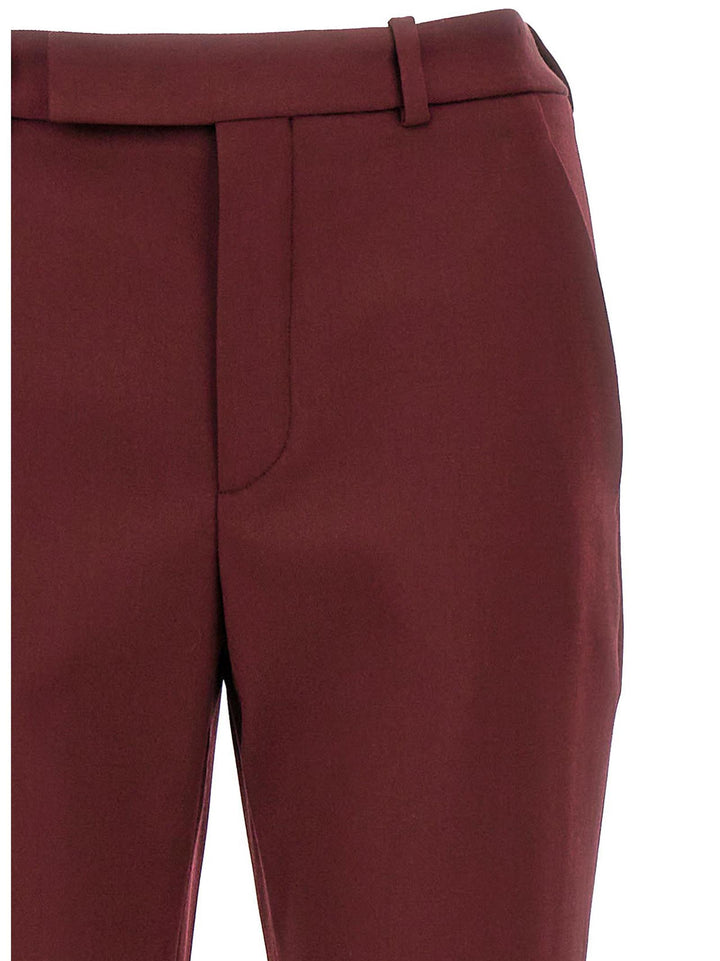 Flared Leg Pants Bordeaux