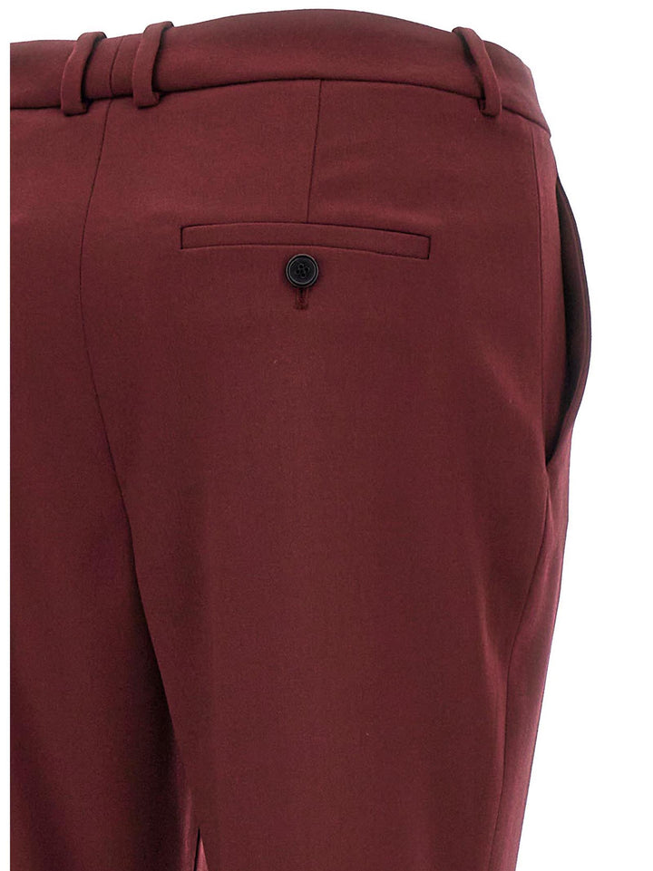 Flared Leg Pants Bordeaux