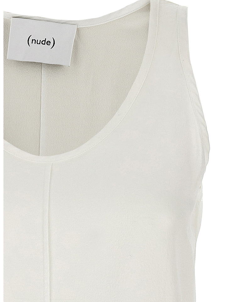 Puffed Sleeve Cotton Shirt Tops White