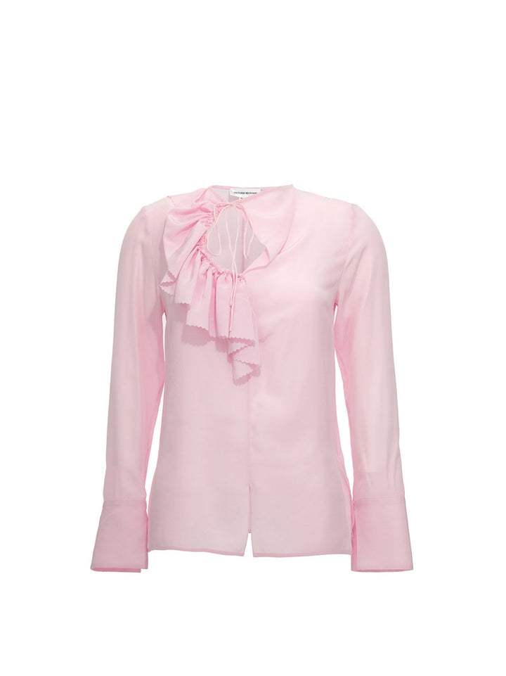 Ruffles Bloat Shirt, Blouse Pink