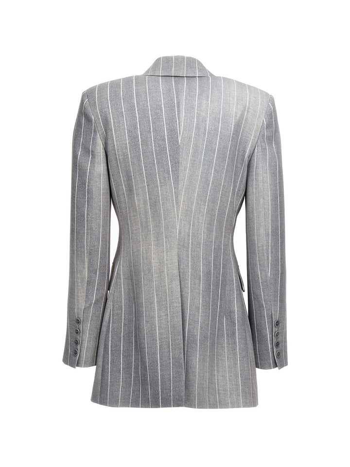 Plastered Double Breast Blazer Jacket Jackets Gray