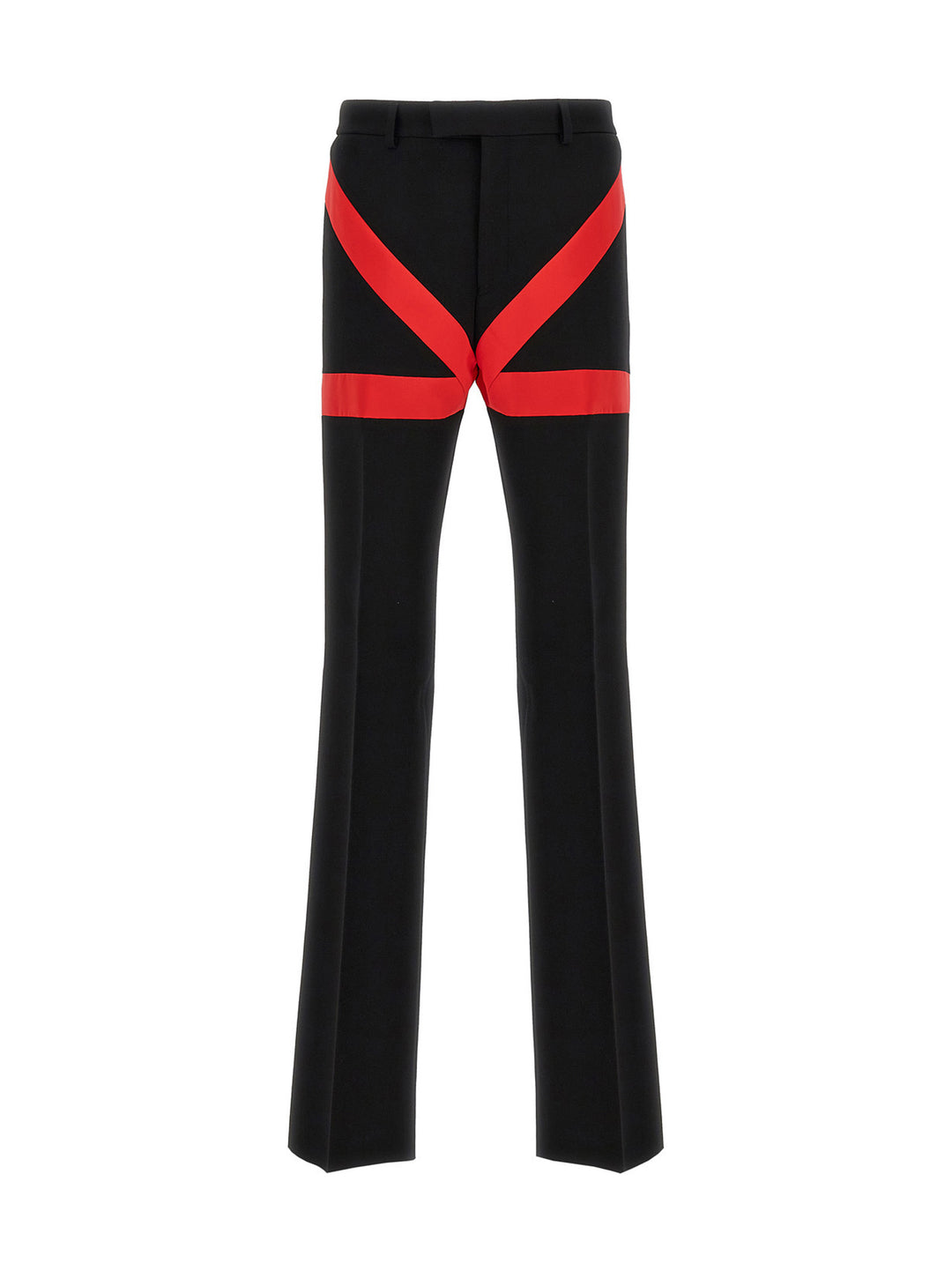 Contrast Insert Pants Black