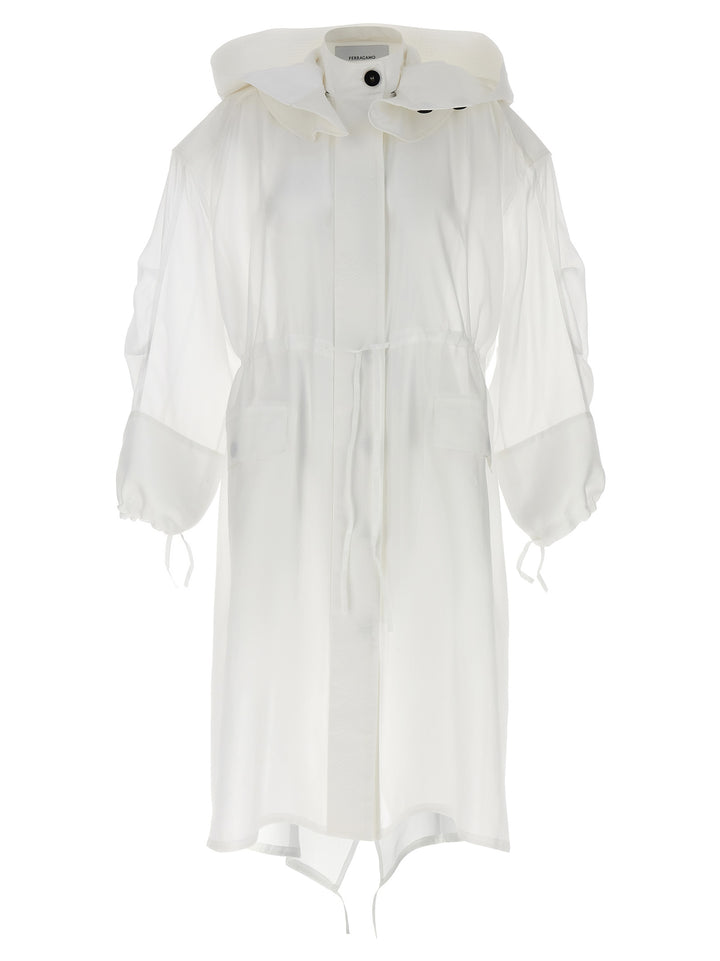 Organza Unlined Trench Coat Coats, Trench Coats White