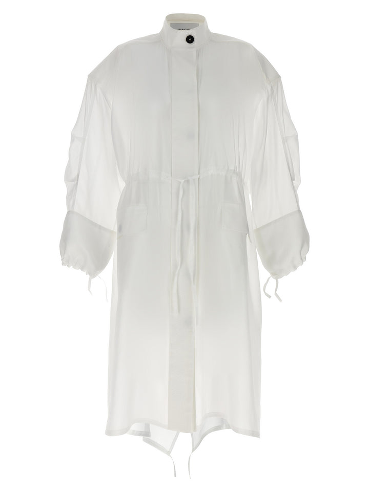 Organza Unlined Trench Coat Coats, Trench Coats White