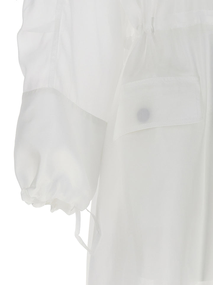 Organza Unlined Trench Coat Coats, Trench Coats White