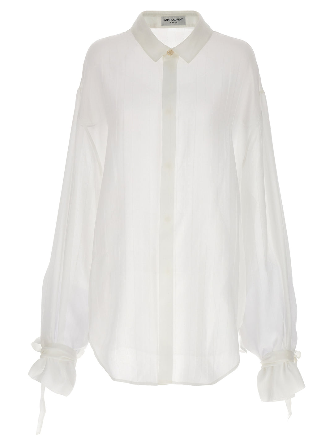 Striped Silk Shirt Shirt, Blouse White