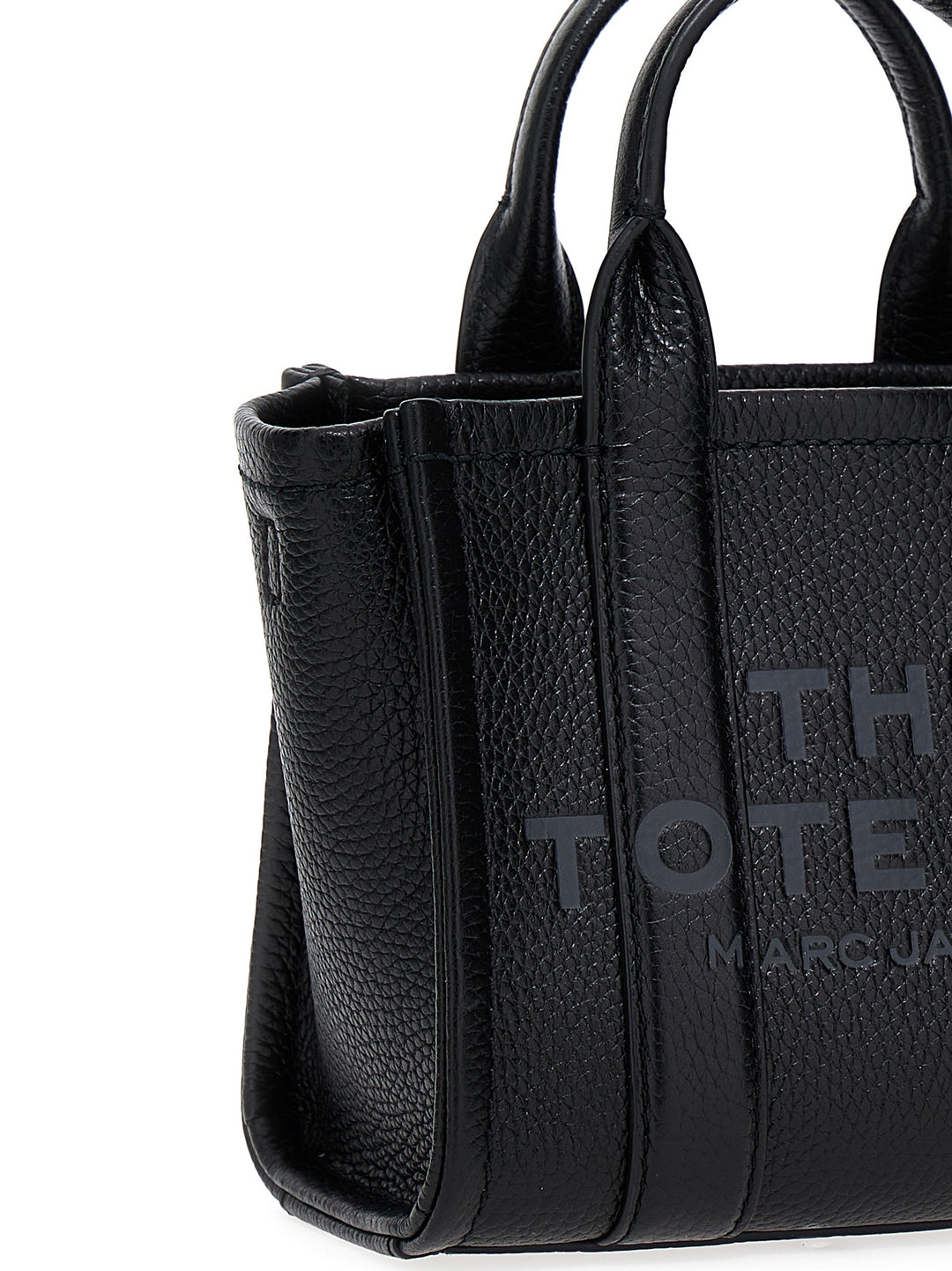 The Leather Micro Tote Tote Bag Black