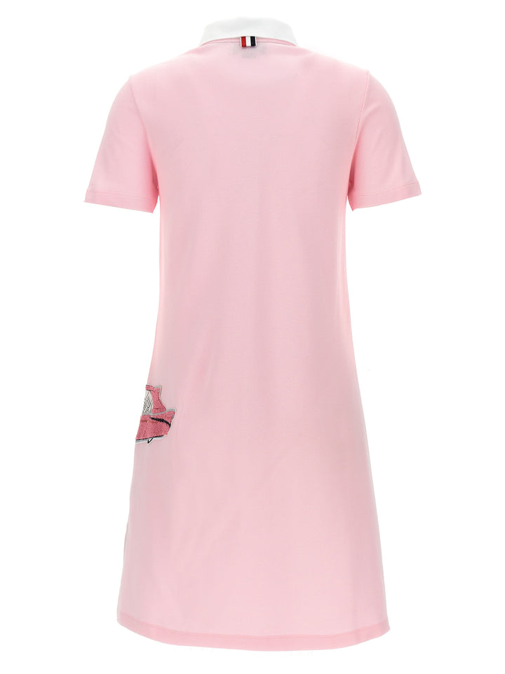 Patch Polo Dress Dresses Pink