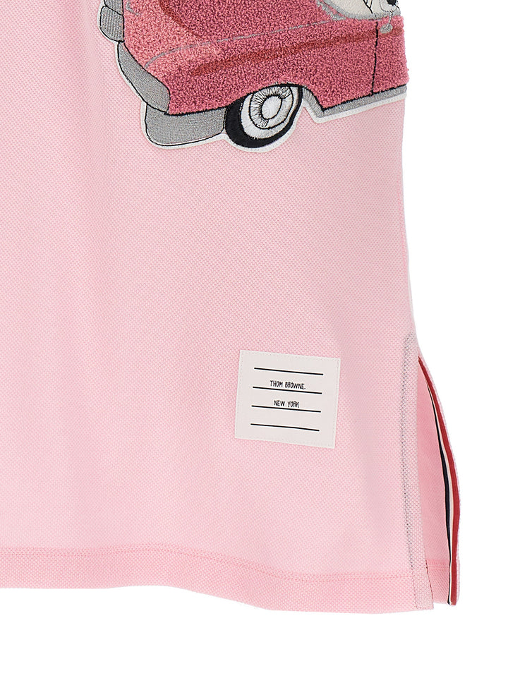 Patch Polo Dress Dresses Pink