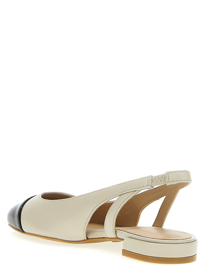 Slick Slingback Ballet Flats Flat Shoes Beige