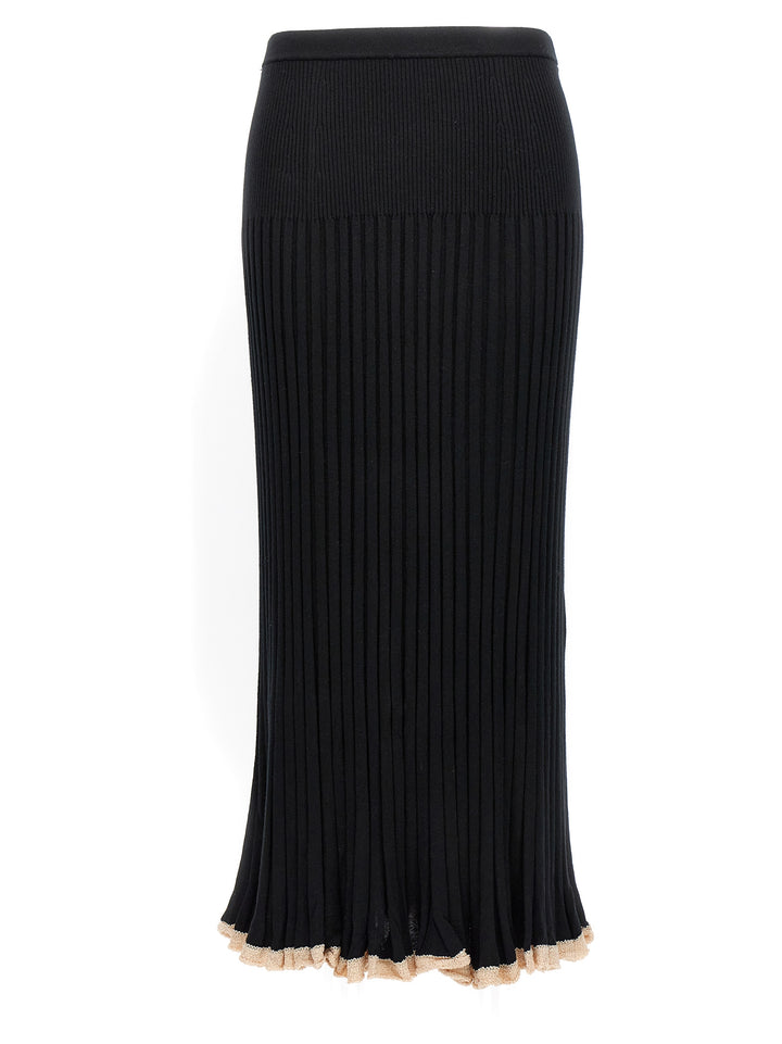 Ribbed Skirt Skirts Black