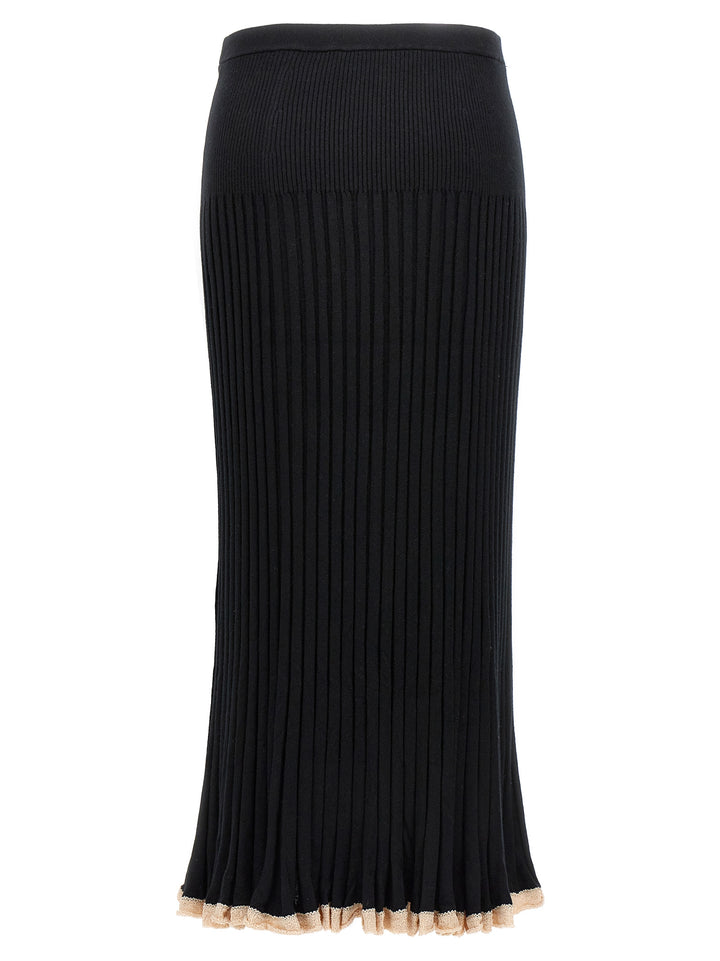 Ribbed Skirt Skirts Black