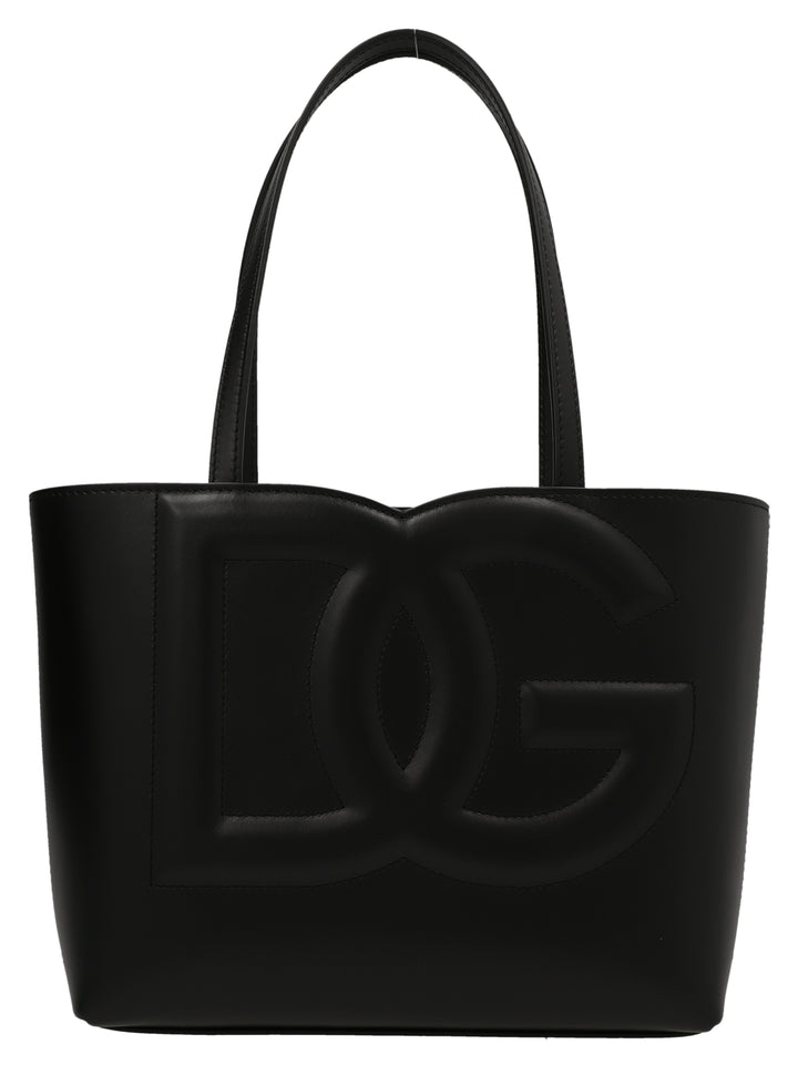 Small Logo Shopping Bag Tote Bag Black