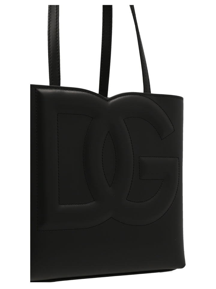 Small Logo Shopping Bag Tote Bag Black