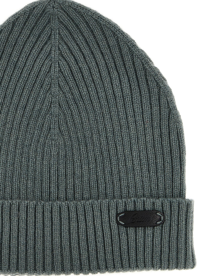 English Ribbed Beanie Hats Green