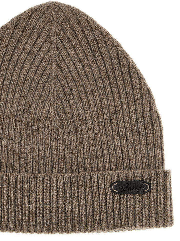 English Ribbed Beanie Hats Beige