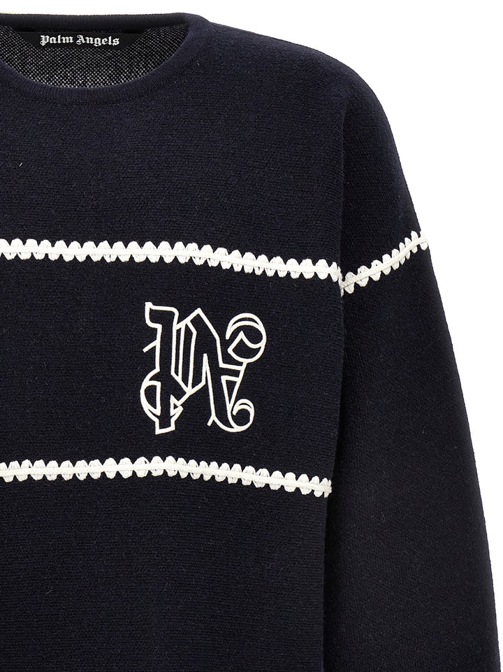 Pa Monogram Striped Sweater Sweater, Cardigans Blue