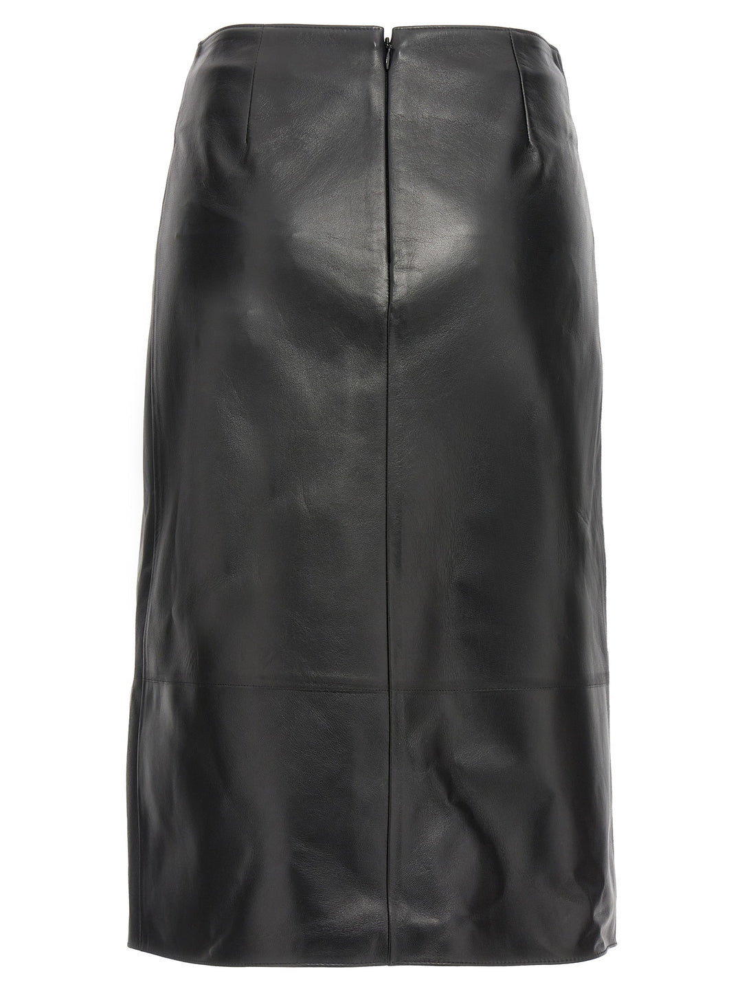 Logo Leather Skirt Skirts Black