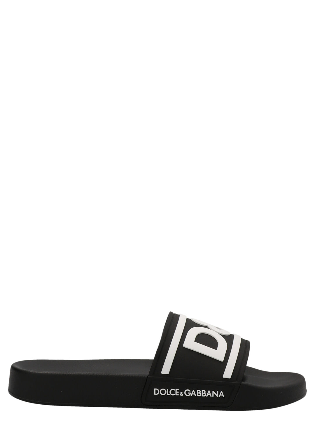 Logo Slides Sandals White/Black