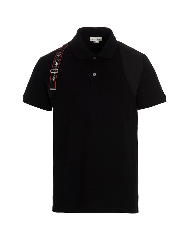 Logo Tape  Shirt Polo Black