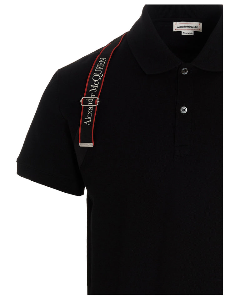 Logo Tape  Shirt Polo Black