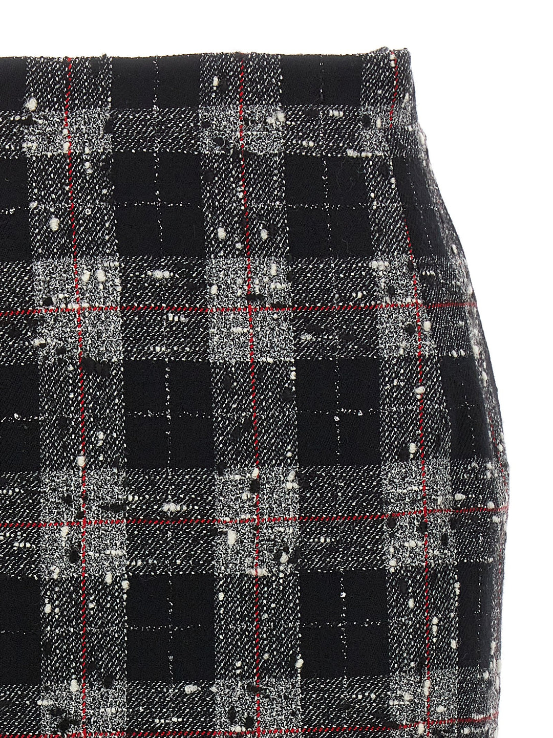 Check Wool Skirt Skirts Black