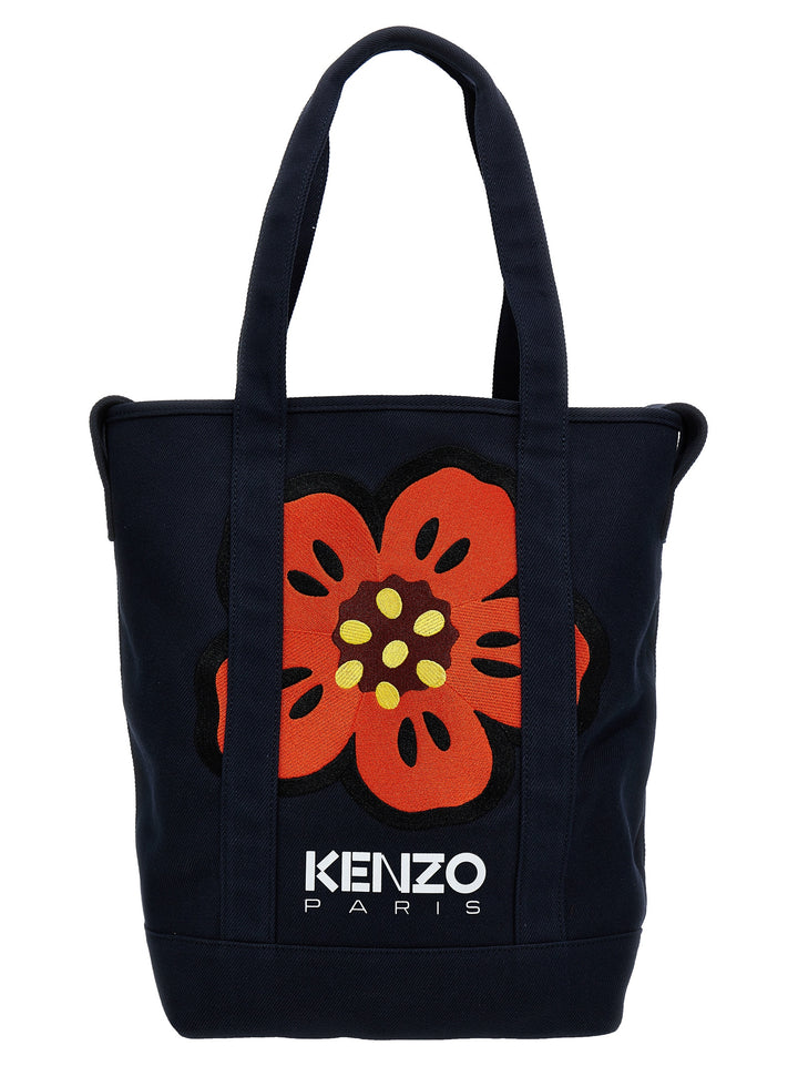 Boke Flower Tote Bag Blue