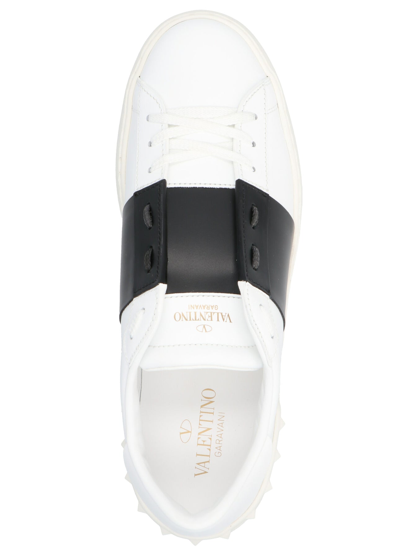 Shop Valentino Garavani Rockstud Sneakers White/black