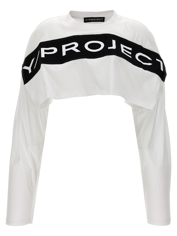 Logo Cropped T-Shirt White/Black