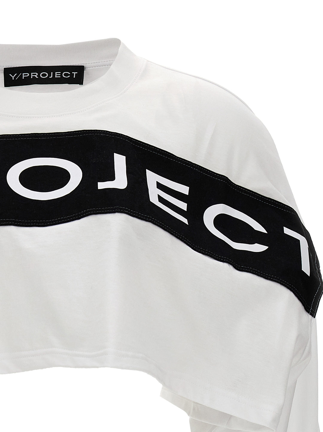 Logo Cropped T-Shirt White/Black