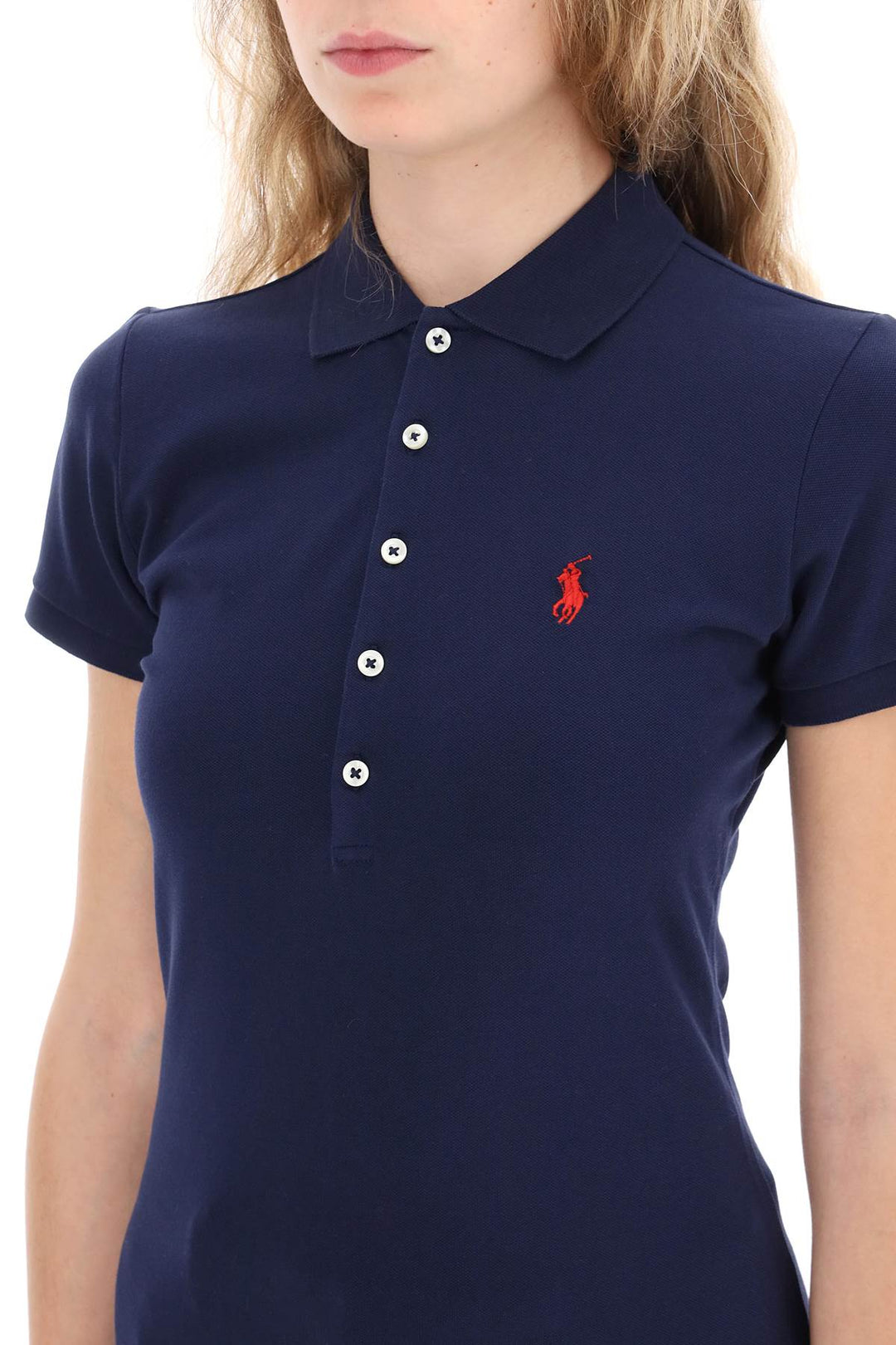 Slim Fit Five Button Polo Shirt - Polo Ralph Lauren - Women