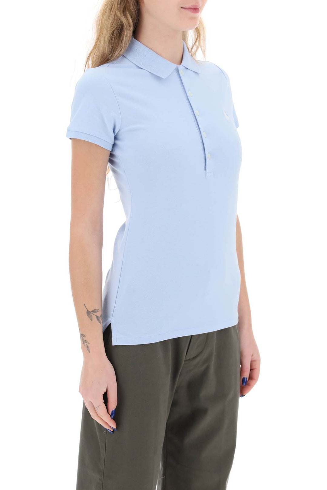 Slim Fit Five Button Polo Shirt - Polo Ralph Lauren - Women