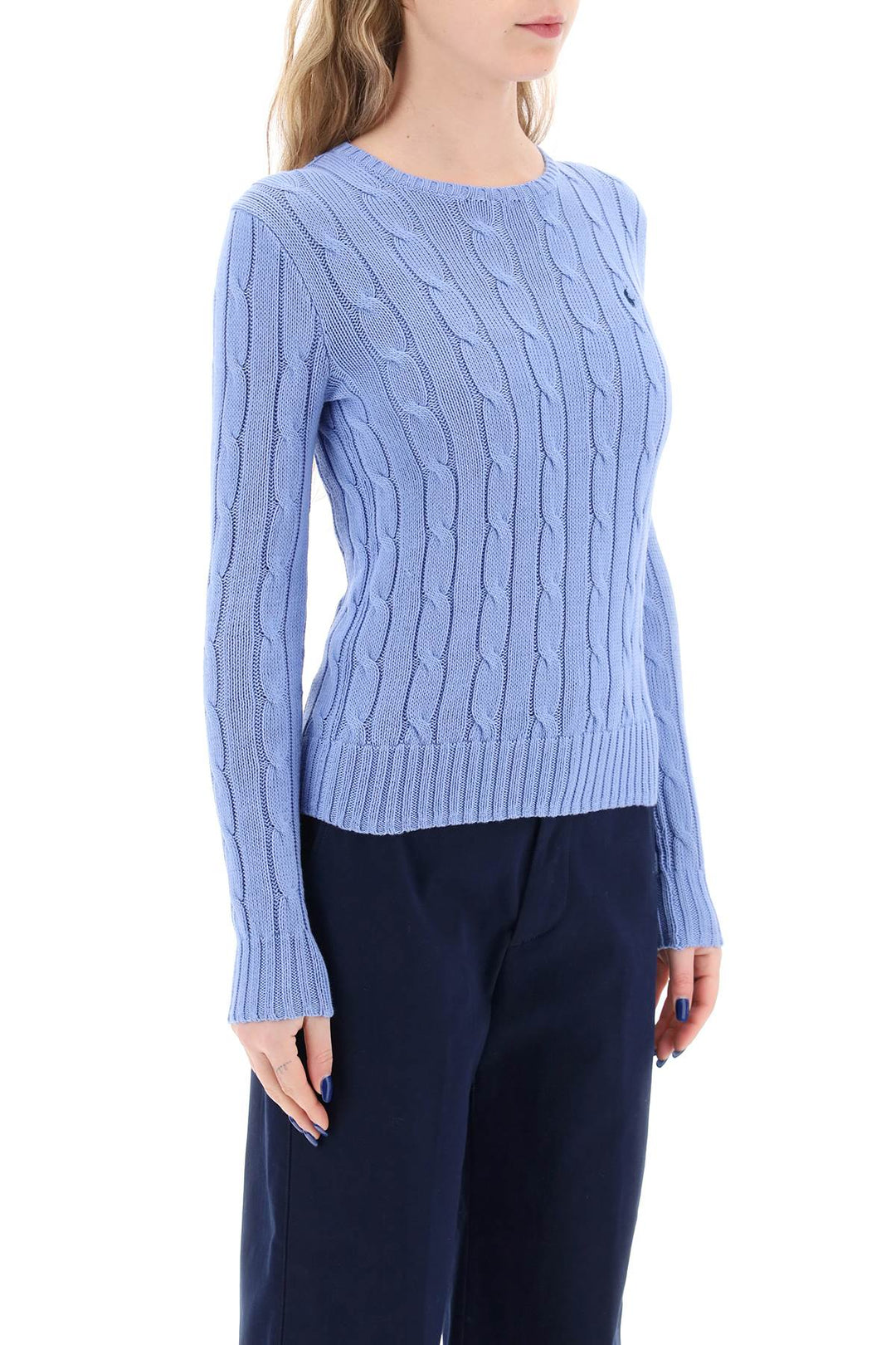 Cable Knit Cotton Sweater - Polo Ralph Lauren - Women